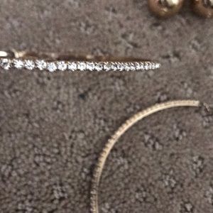 Jewelry - Gold set w/ choker, x-large hoop earrings set Jewelry - Gold set w/ choker, x-large hoop earrings set